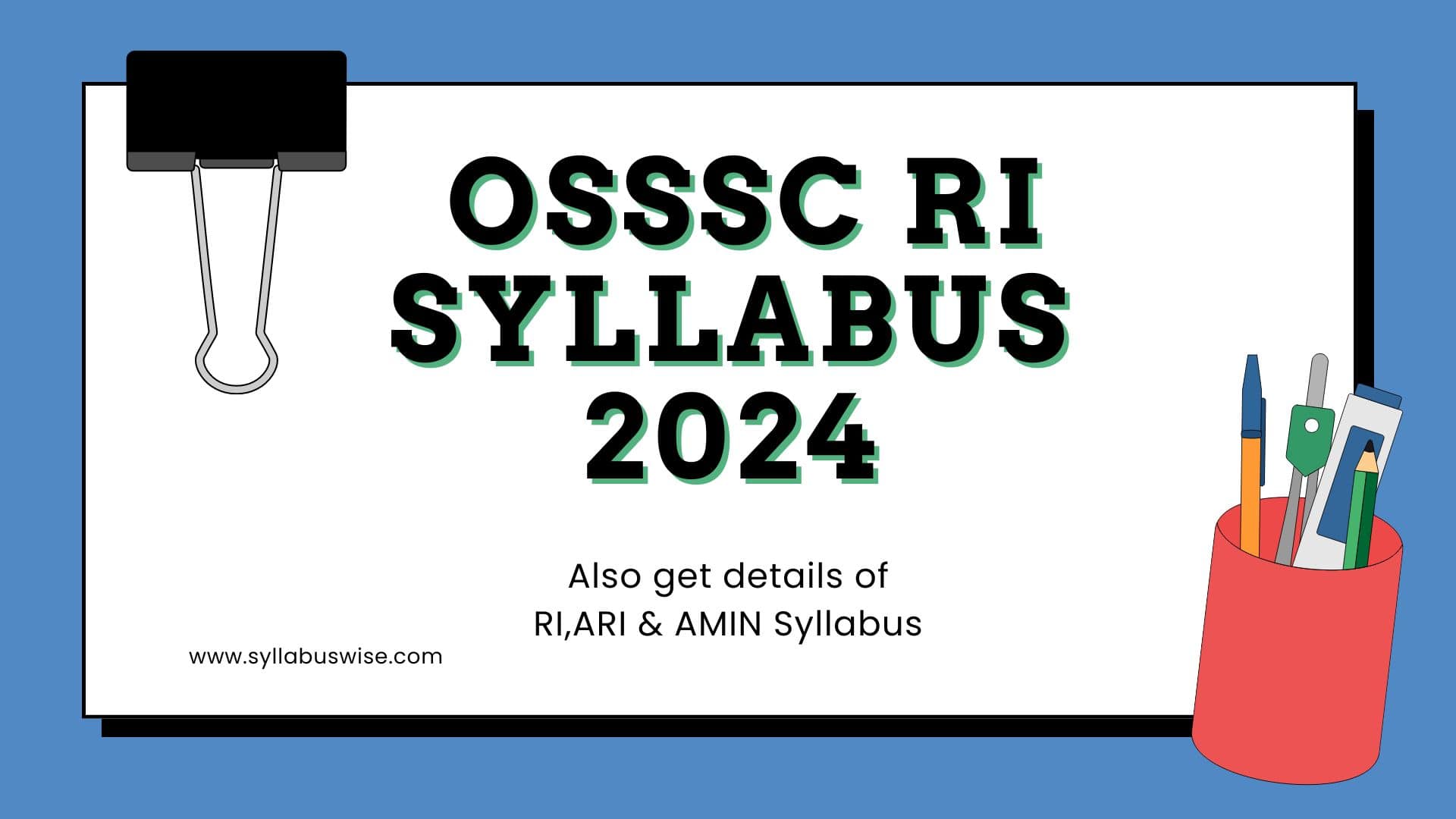 OSSSC RI SYLLABUS 2024